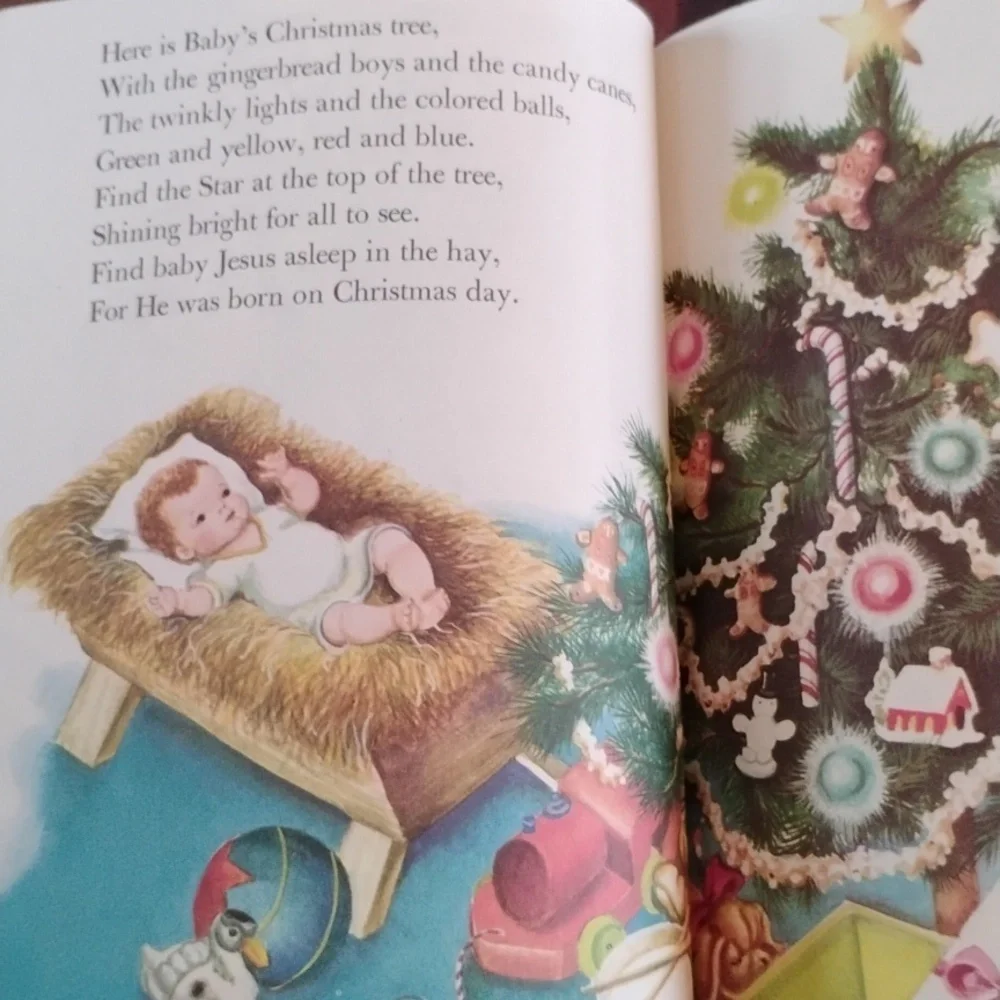 Adorable Vintage Little Golden Book Baby's Christmas Collectible